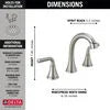 DELTA FAUCET Delta Faucet 3533LF-SSPD Mpu Two Handle Widespread Pull-down Bathroom Faucet Stainless