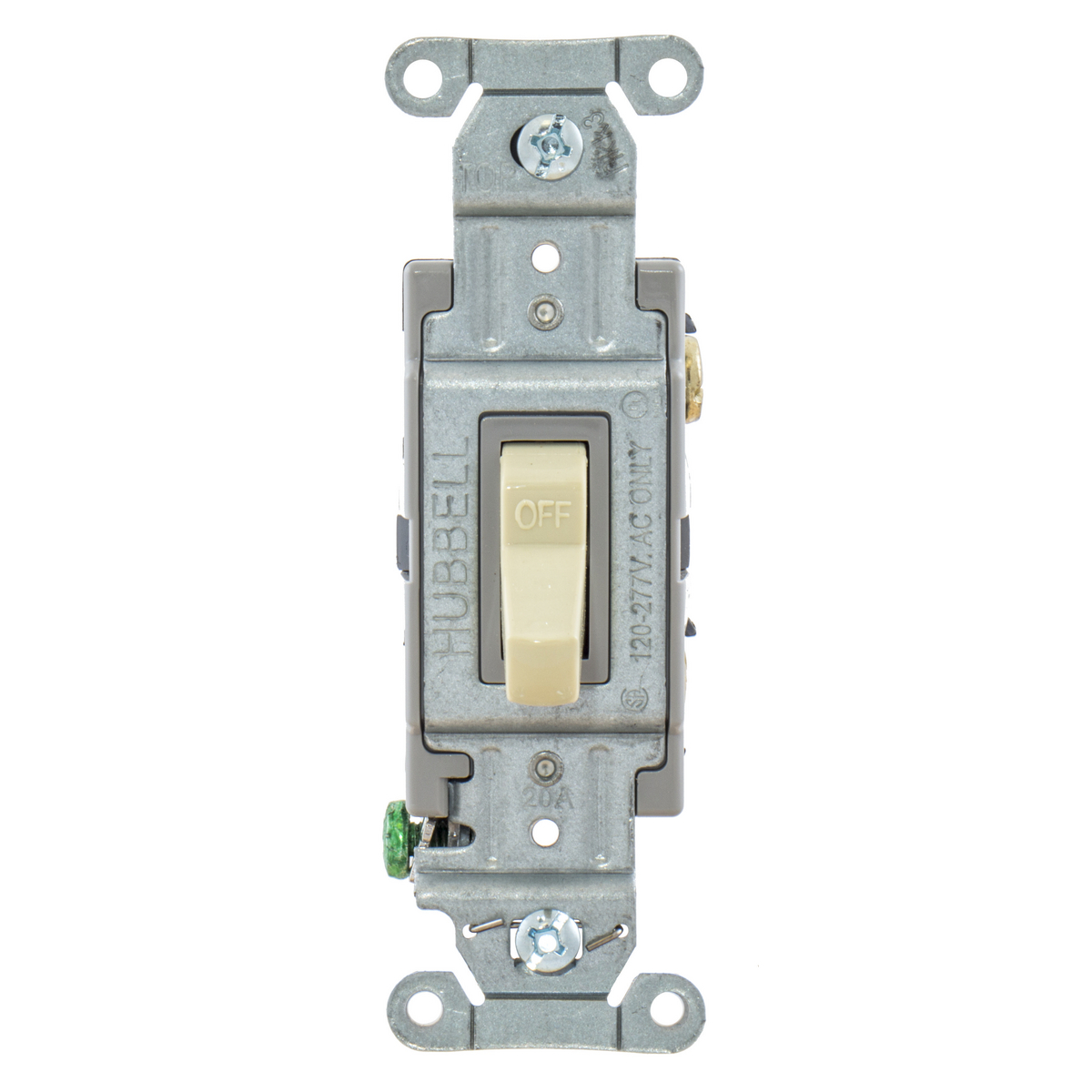 HUBBELL Hubbell CSB120I 20 Amp 120/277 VAC 1-Pole Ivory Toggle Switch