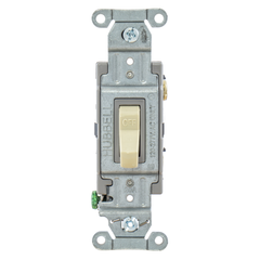 HUBBELL Hubbell CSB120I 20 Amp 120/277 VAC 1-Pole Ivory Toggle Switch