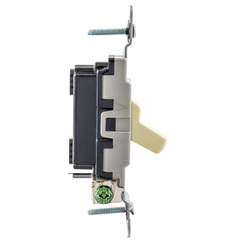 HUBBELL Hubbell CSB120I 20 Amp 120/277 VAC 1-Pole Ivory Toggle Switch