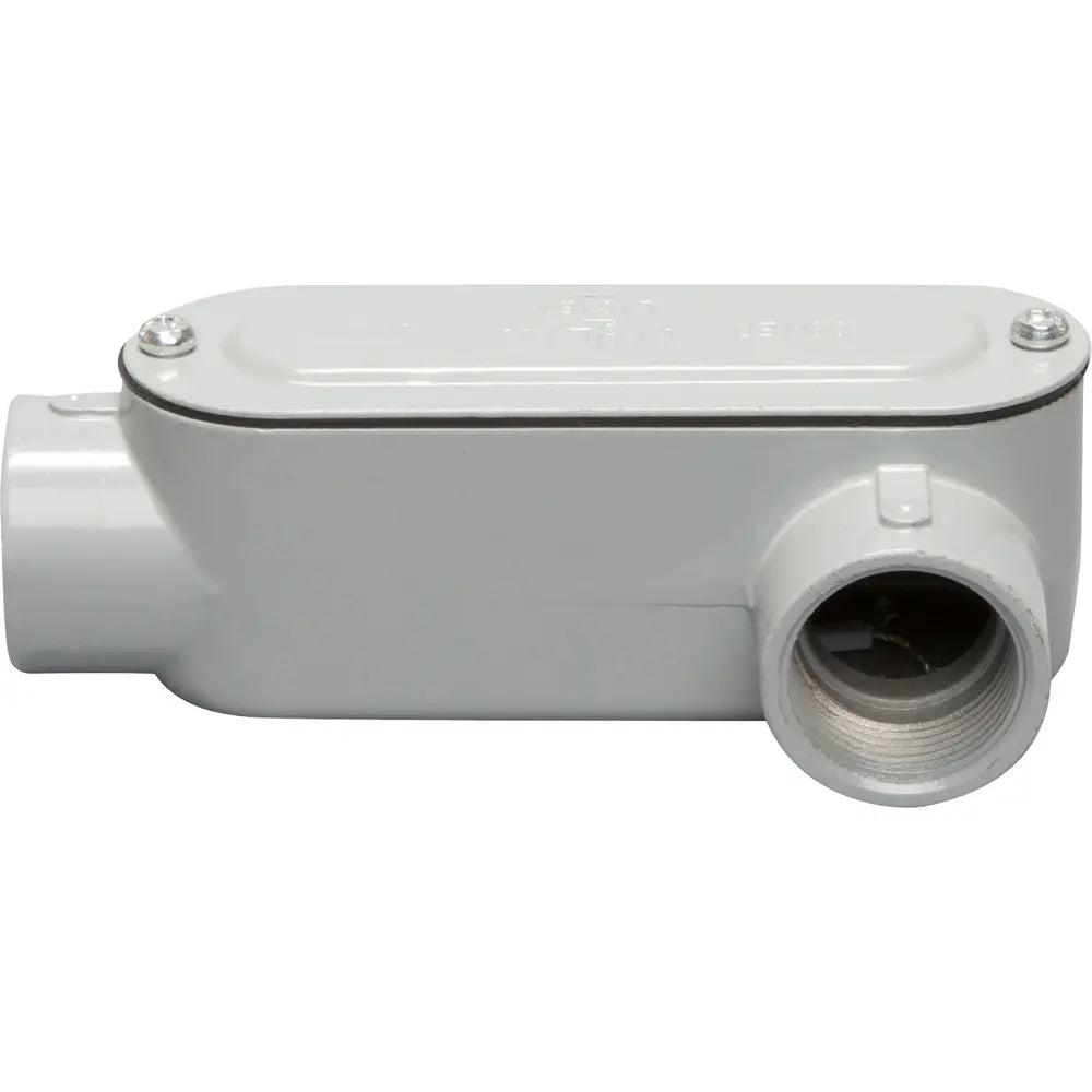 SOUTHWIRE Topaz LL3CG 1 Rigid Conduit Body with Cover and Gasket, Threaded LL Type