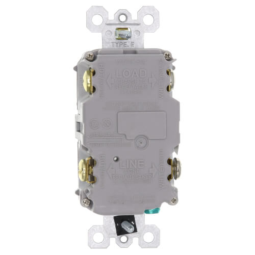 LEGRAND Pass & Seymour 2097-GRY GFCI Receptacle, Duplex, 125 VAC, 20 Amp
