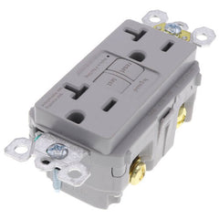 LEGRAND Pass & Seymour 2097-GRY GFCI Receptacle, Duplex, 125 VAC, 20 Amp