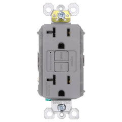 LEGRAND Pass & Seymour 2097-GRY GFCI Receptacle, Duplex, 125 VAC, 20 Amp