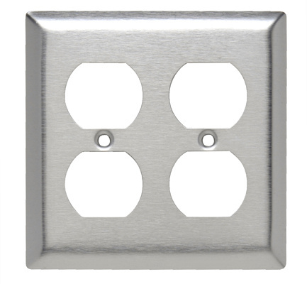 LEGRAND Pass & Seymour SL82 Standard Wall Plate 2 Gang Stainless Steel