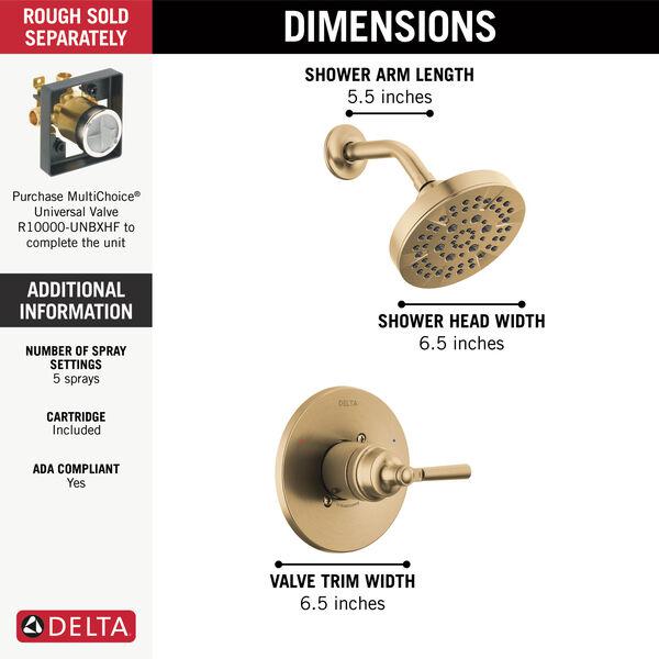DELTA FAUCET Delta T14235-CZ Monitor 14 Series Shower Trim 1 Function