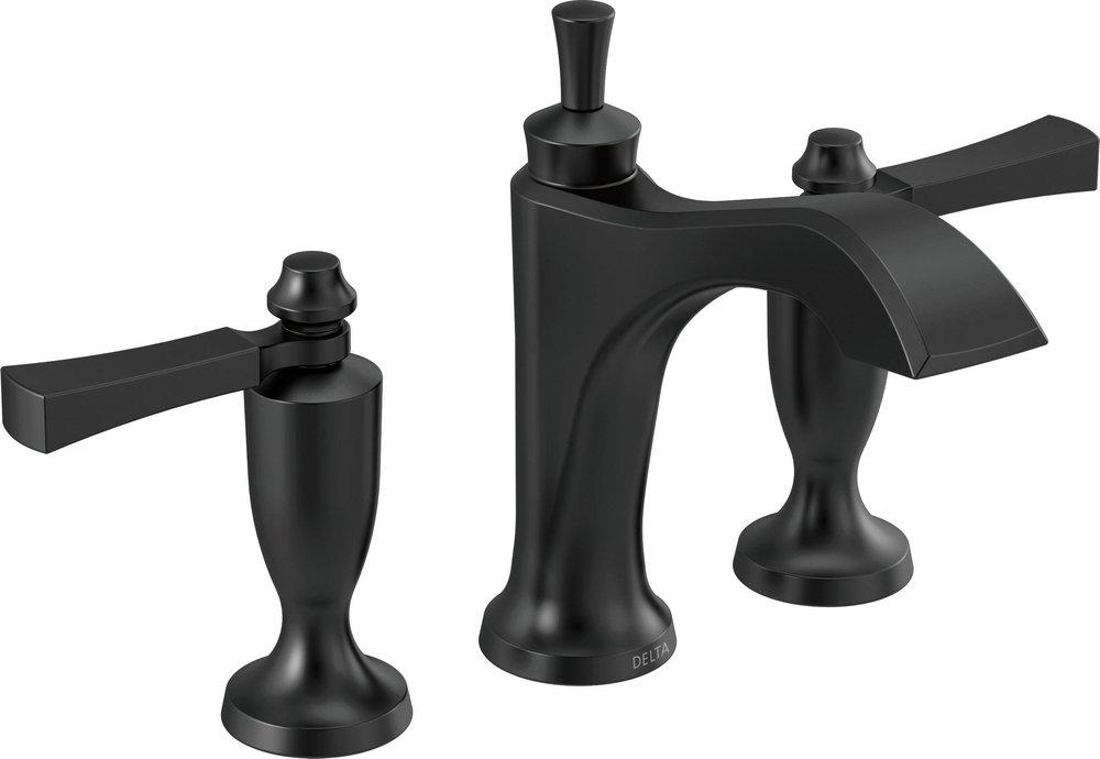 DELTA FAUCET Delta Faucet 3556-BLMPU-DST Dorval Two Handle Widespread Bathroom Sink Faucet
