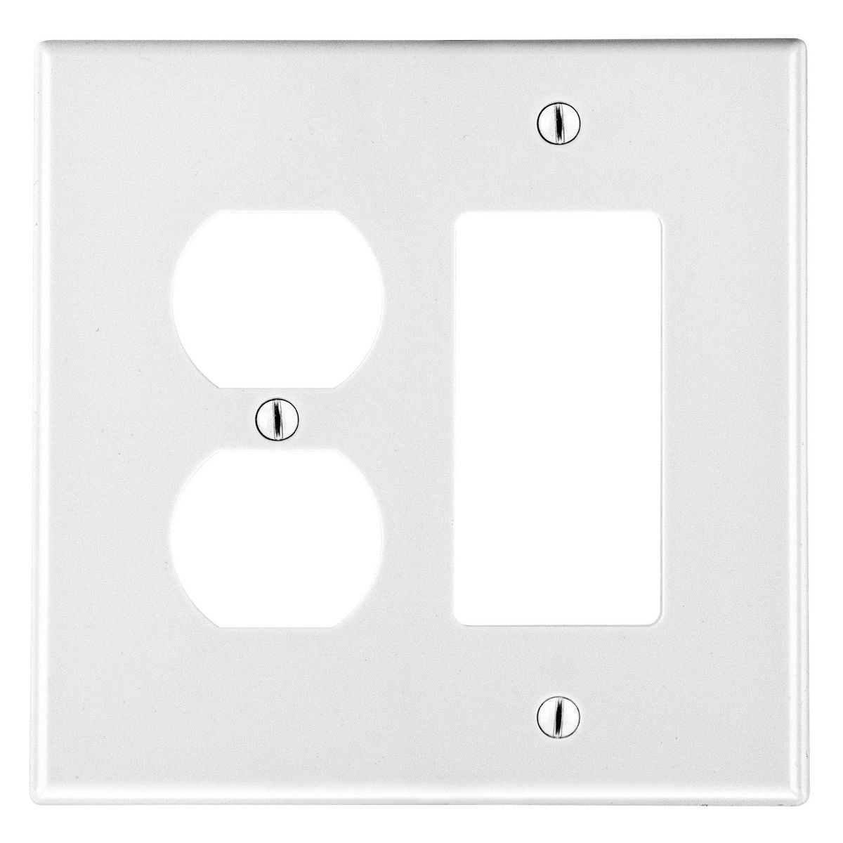 HUBBELL Hubbell Wiring Device-Kellems PJ826W Wallplate Mid Size 2-Gang White