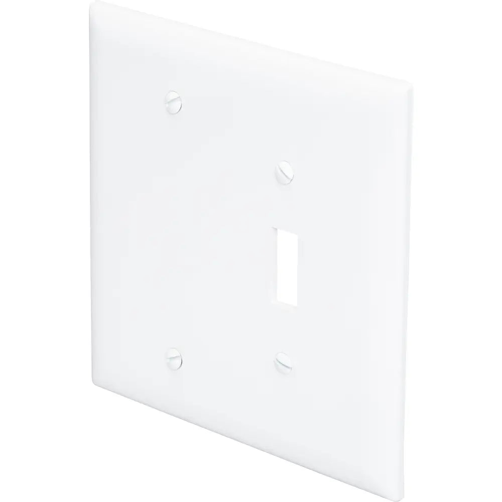 LEGRAND Pass & Seymour TPJ113W Combination Openings, 1 Toggle Switch and 1 Blank, 2-Gang, White