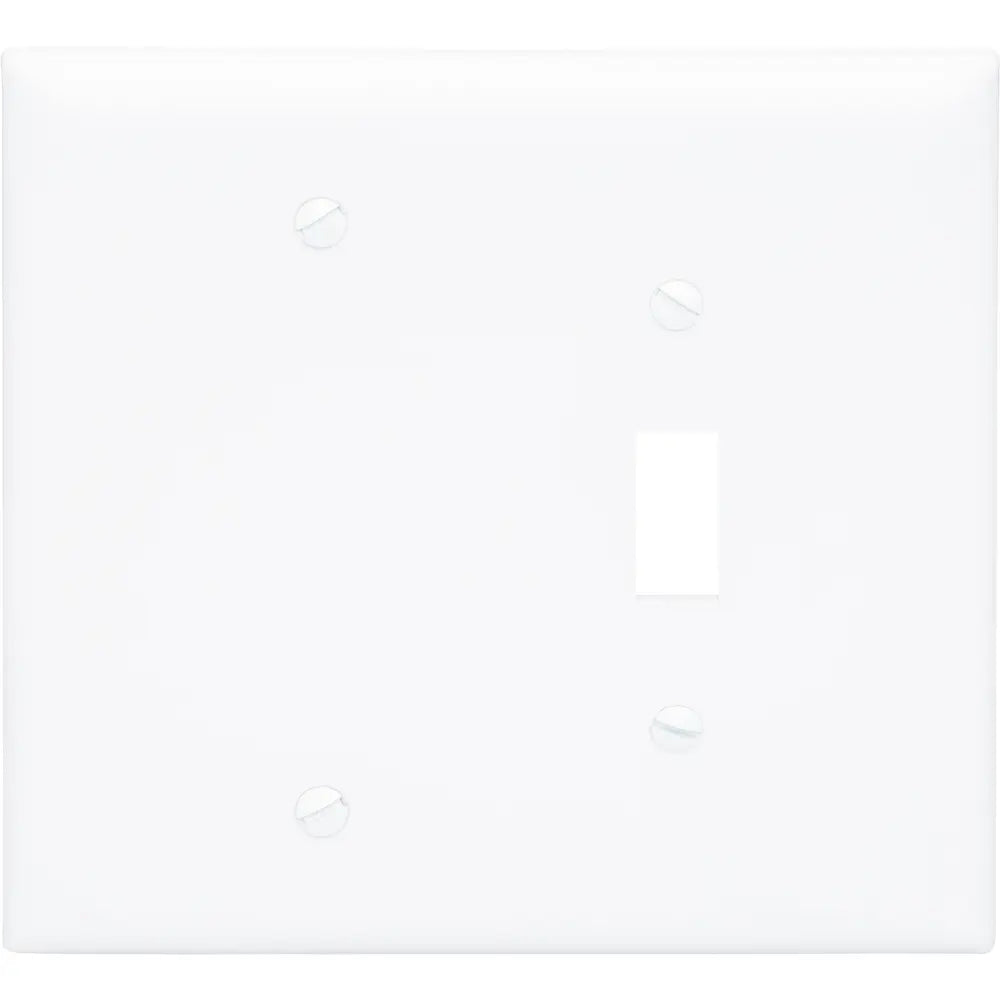 LEGRAND Pass & Seymour TPJ113W Combination Openings, 1 Toggle Switch and 1 Blank, 2-Gang, White