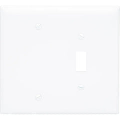 LEGRAND Pass & Seymour TPJ113W Combination Openings, 1 Toggle Switch and 1 Blank, 2-Gang, White