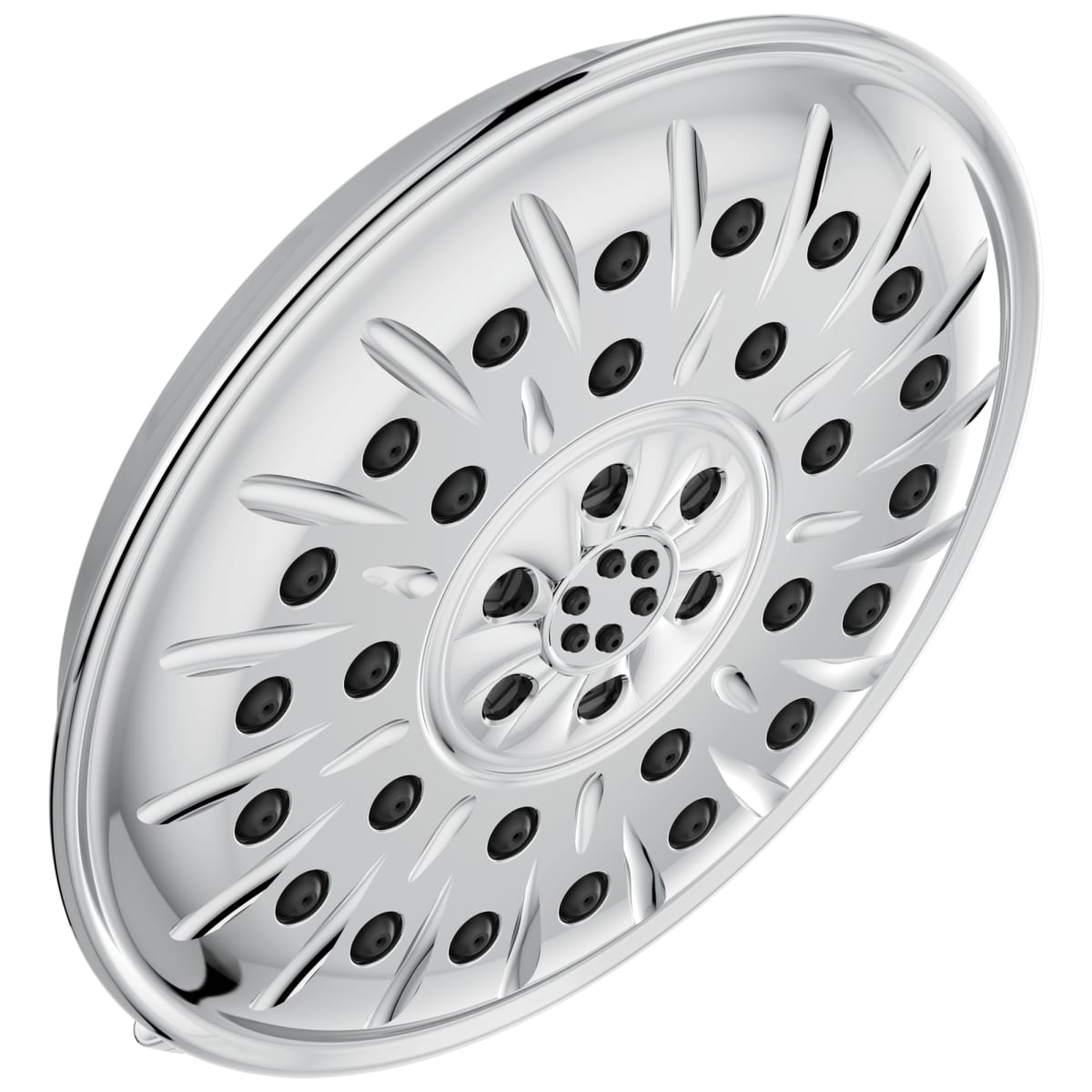 DELTA FAUCET Delta 52487 Showerhead Universal Showering Components 3 Function Round with H2Okinetic Technology 8-1/4 Inch 1.75 Gallons per Minute