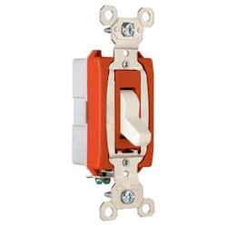 LEGRAND Pass & Seymour PS20AC1W Toggle Type Thermoplastic Polycarbonate Toggle Glass-Reinforced