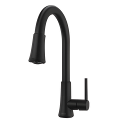 PFISTER Pfister G529-PF2B Pfirst Series 1 Handle Pull-Down Kitchen Faucet in Matte Black
