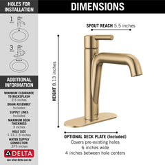 DELTA FAUCET Delta 15849LF-CZ Nicoli Lavatory Faucet 1 Lever ADA WaterSense 1.2 Gallons per Minute