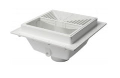 SIOUX CHIEF Sioux Chief 861-3PU2 Tomahawk SquareMax Floor Sink, 3 in Drain Opening, 8-5/16 in H, PVC