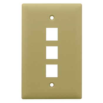 LEGRAND PASS & SEYMOUR WP3403-IV 1-Gang 3-Port Wall Plate