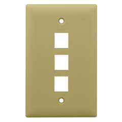 LEGRAND PASS & SEYMOUR WP3403-IV 1-Gang 3-Port Wall Plate