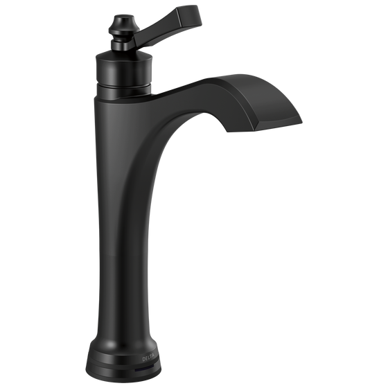 DELTA FAUCET Delta 656T-BL-DST Dorval Single Handle Mid-Height Vessel Touch20.XT Bathroom Faucet