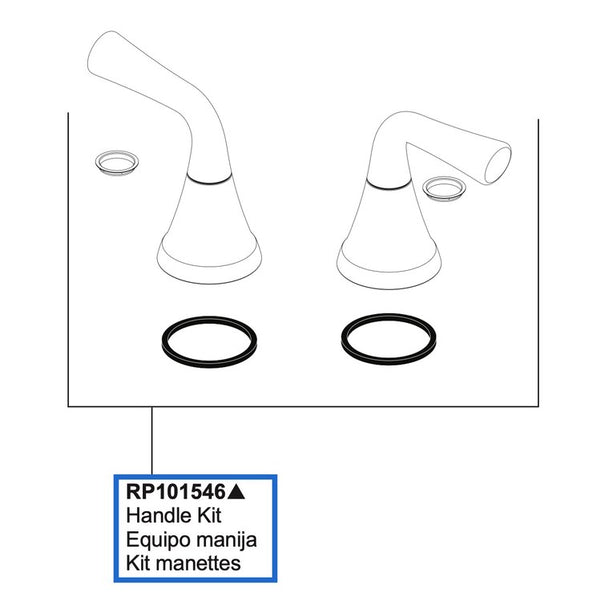 DELTA FAUCET Delta RP101546SS Kayra Handle Kit in Stainless