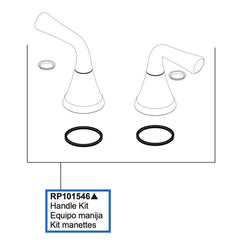 DELTA FAUCET Delta RP101546SS Kayra Handle Kit in Stainless