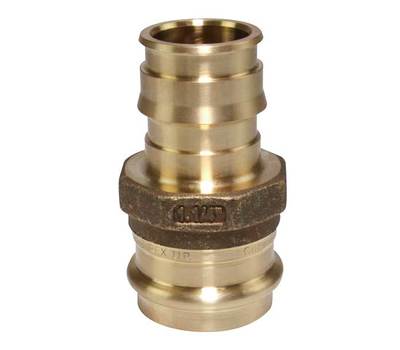 UPONOR Uponor LFP4511313 Adapter Lead Free Brass 1-1/4 x 1-1/4 Inch PEX x Press