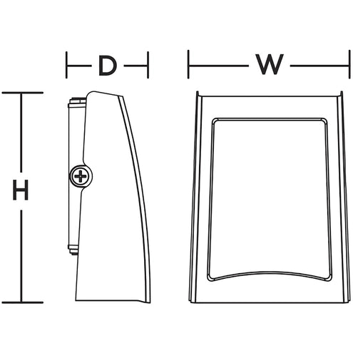 AFX Afx POLW0708LAJD2BK Poly LED 8 inch Outdoor Sconce 15/20/25W