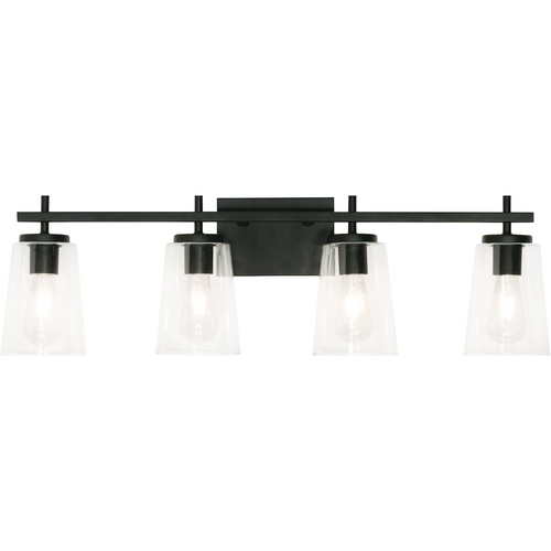 AFX Afx JNNV3309MBBK Joanna 60 watt per bulb 4 light 31.89 inch bath vanity wall light