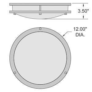 ACCESS LIGHTING Access Lighting 20506LEDD-BS/ACR Solero III LED Flush Mount 15W 12 Inch