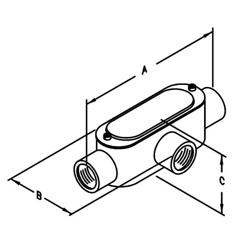 ATKORE Atkore AT1CGKON Form 5 Aluminum Threaded Conduit Body T 1/2 inch