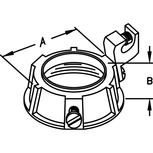 ATKORE Atkore BRC-125-1AKON malleable iron conduit bushings 1-1/4 inch 150 degrees with aluminum lug 4-14