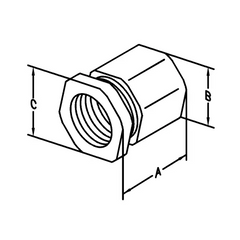 ATKORE Atkore EC100KON 1 inch Threaded E Conduit Body Form 7 Grey Iron