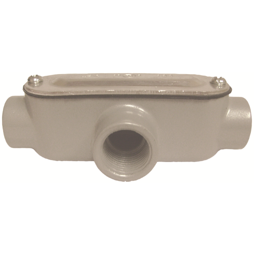 ATKORE Atkore AT4CGKON 1-1/4 inches Aluminum Die Cast Threaded T Conduit Body With Flat Cover And Gasket