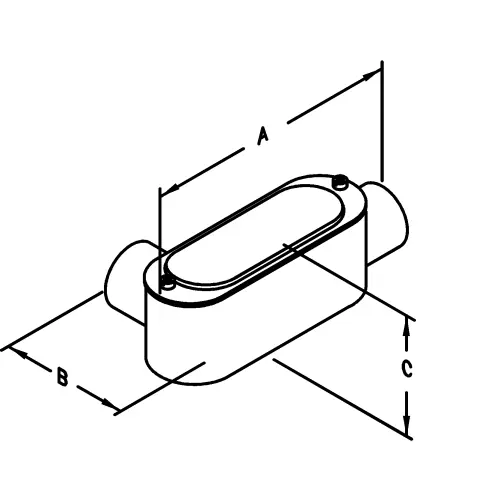 ATKORE Atkore ALL1CGKON 1/2 inch aluminum die cast threaded LL conduit body with flat cover & gasket