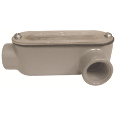ATKORE Atkore ALL1CGKON 1/2 inch aluminum die cast threaded LL conduit body with flat cover & gasket