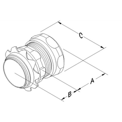 ATKORE Atkore CCR-350KON raintight compression connector 3-1/2 inches