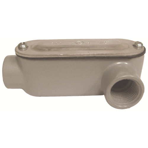 ATKORE Atkore ALL5CGKON 1-1/2 in Aluminum Die Cast Threaded LL Conduit Body With Flat Cover & Gasket