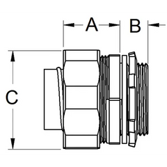 ATKORE Atkore LTQ38KON 3/8 inch liquid-tight screw-in connector