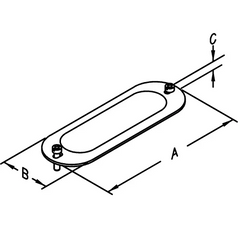 ATKORE Atkore 270-CGKON 3/4 inch Form 7 Steel Conduit Body With Cover and Gasket