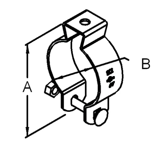 ATKORE Atkore HCS6KON carbon steel support with nuts and bolts 2-1/2 inch