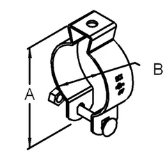 ATKORE Atkore HCS6KON carbon steel support with nuts and bolts 2-1/2 inch