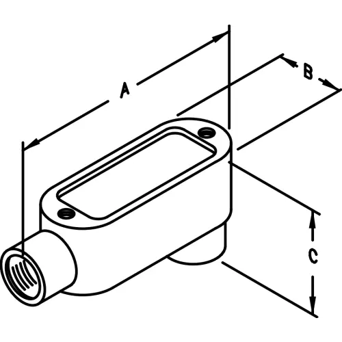 ATKORE Atkore ALB7KON die-cast aluminum threaded LB conduit body 2-1/2 inch