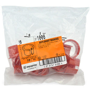 BRIDGEPORT FITTINGS Bridgeport Fittings 1006 Anti-Short Bushing Polyethylene Redhead No.6 1-1/4 Inch FMC