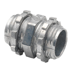 BRIDGEPORT FITTINGS Bridgeport Fittings 1191-DC2 Ball Burnished Zinc Die Cast Box-to-Box Connector With Locknuts 1/2 Inch Box of 50
