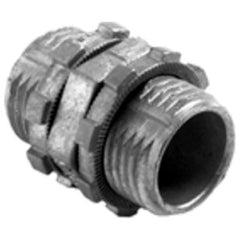 BRIDGEPORT FITTINGS Bridgeport Fittings 1191-DC2 Ball Burnished Zinc Die Cast Box-to-Box Connector With Locknuts 1/2 Inch Box of 50