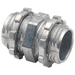 BRIDGEPORT FITTINGS Bridgeport Fittings 1191-DC2 Ball Burnished Zinc Die Cast Box-to-Box Connector With Locknuts 1/2 Inch Box of 50