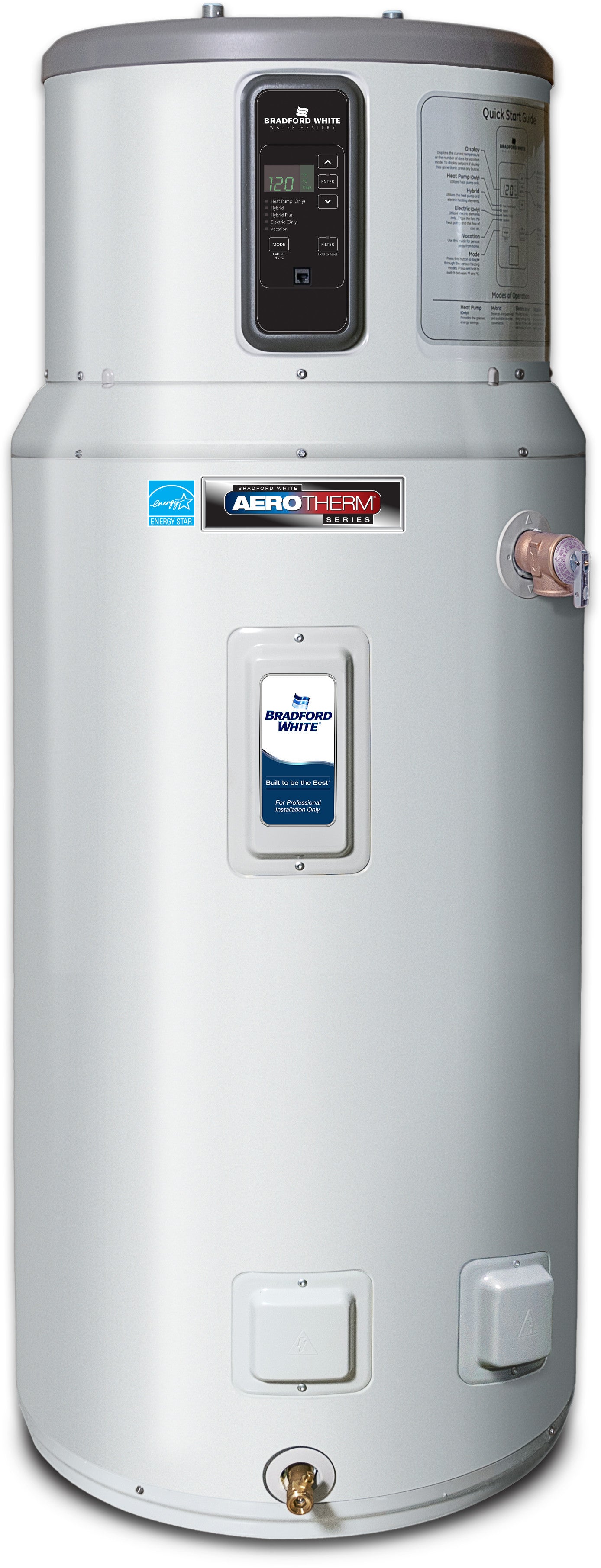 BRADFORD WHITE Bradford White re2h65t10-1ncwt 65 gal 240v 4500w 4000w heat pump