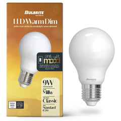 BULBRITE Bulbrite LED9A19/30K-18K/WMDM/FIL/M LED A19 Filament Warm Dim 9W 776400