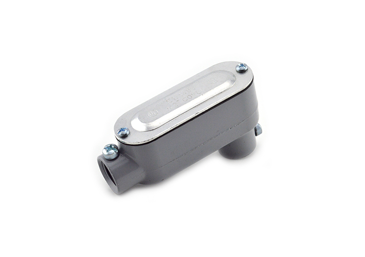 BRIDGEPORT FITTINGS Bridgeport Fittings LB-41CGC Aluminum Type LB Combination Conduit Body With Cover And Gasket 1/2 in.