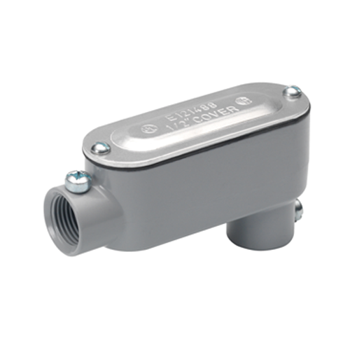 BRIDGEPORT FITTINGS Bridgeport Fittings LB-41CGC Aluminum Type LB Combination Conduit Body With Cover And Gasket 1/2 in.
